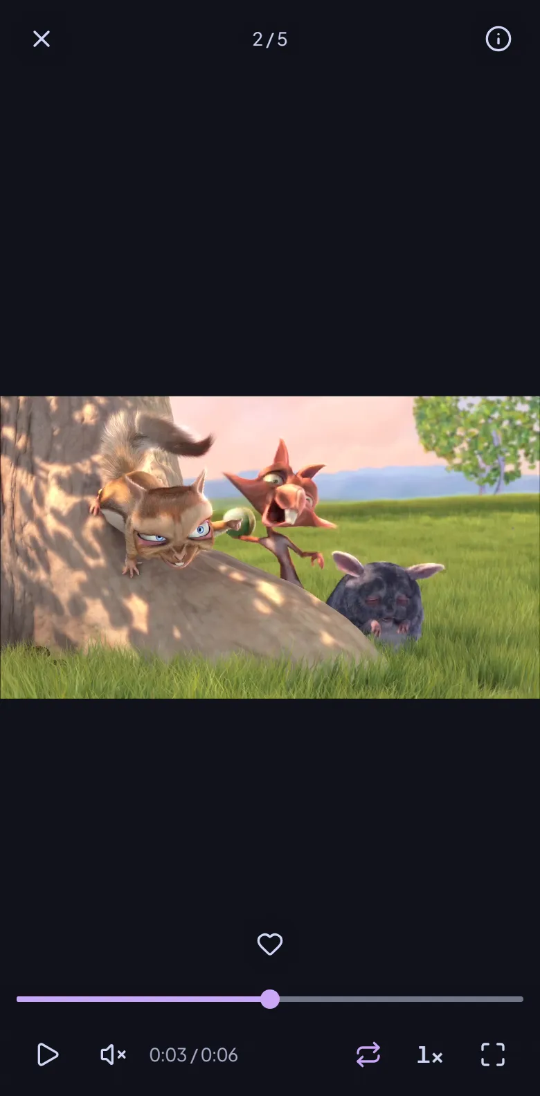 On a phone: a clip playing in the viewer, with its controls